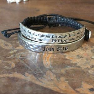 John 3:16 and Philippians 4:13 bracelets